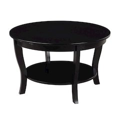 American Heritage Round Coffee Table with Shelf