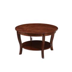 American Heritage Round Coffee Table with Shelf