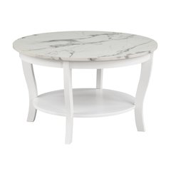 American Heritage Round Coffee Table with Shelf