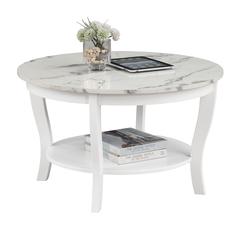 American Heritage Round Coffee Table with Shelf
