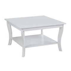 American Heritage Square Coffee Table, White