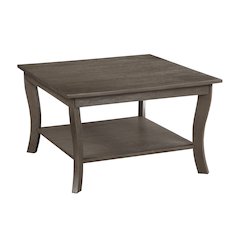 American Heritage Square Coffee Table, Wirebrush Dark Gray