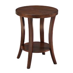 Charleston Round End Table with Shelf