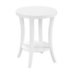 Charleston Round End Table with Shelf