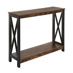 Wooden Console Table with Shelf for Modern Home Decor