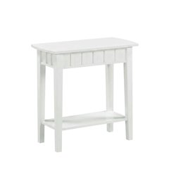 Wooden End Table with Flat Surface for Living Room and Bedroom Use