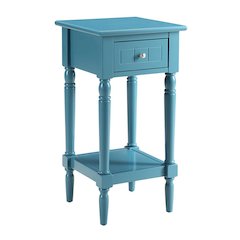 French Country Khloe 1 Drawer Accent Table with Shelf
