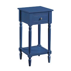 French Country Khloe 1 Drawer Accent Table with Shelf