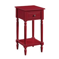 French Country Khloe 1 Drawer Accent Table with Shelf