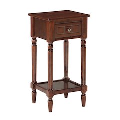 French Country Khloe 1 Drawer Accent Table with Shelf