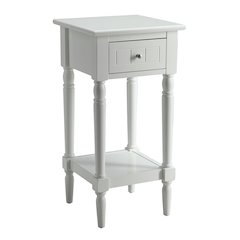 French Country Khloe 1 Drawer Accent Table with Shelf
