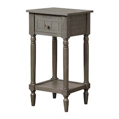 French Country Khloe 1 Drawer Accent Table with Shelf