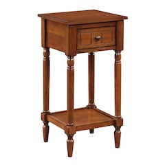 French Country Khloe 1 Drawer Accent Table with Shelf