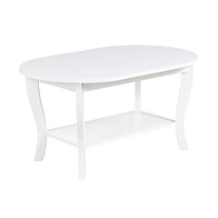 American Heritage Oval Coffee Table with Shelf
