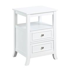 Melbourne 2 Drawer End Table with Shelf