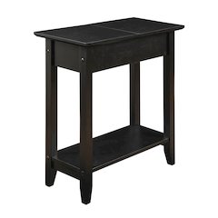American Heritage Flip Top End Table with Shelf