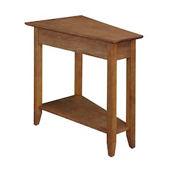 American Heritage Wedge End Table with Shelf