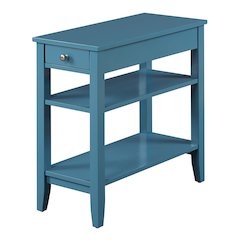 American Heritage 1 Drawer Chairside End Table with Shelves
