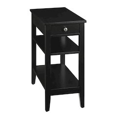 American Heritage 1 Drawer Chairside End Table with Shelves