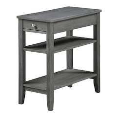 American Heritage 1 Drawer Chairside End Table with Shelves