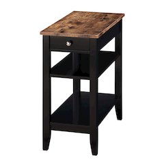 American Heritage 1 Drawer Chairside End Table with Shelves