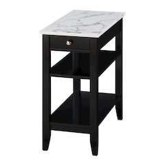 American Heritage 1 Drawer Chairside End Table with Shelves