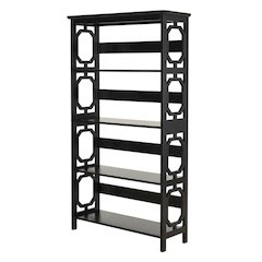 Wooden 5-Tier Bookcase with Sturdy Shelves and Non-Lead Paint Finish