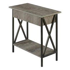 Glass Finish Flip Top Table with Compact Design for Living Room Use