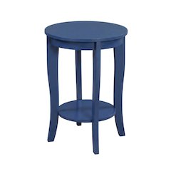 Round End Table with Smooth Surface and Durable Construction