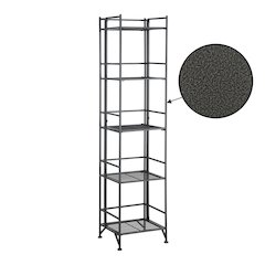 Xtra Storage 5 Tier Folding Metal Shelf, Gray
