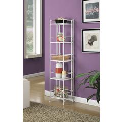 Xtra Storage 5 Tier Folding Metal Shelf White