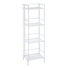 Xtra Storage 4 Tier Folding Metal Shelf White