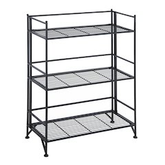 Xtra Storage 3 Tier Wide Folding Metal Shelf