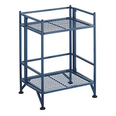 Xtra Storage 2 Tier Folding Metal Shelf