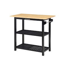 Designs2Go 3 Tier Butcher Block Kitchen Prep Island with Drawer