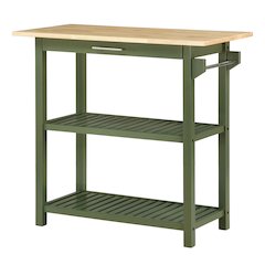 Designs2Go 3 Tier Butcher Block Kitchen Prep Island with Drawer