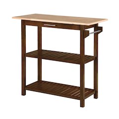 Designs2Go 3 Tier Butcher Block Kitchen Prep Island with Drawer