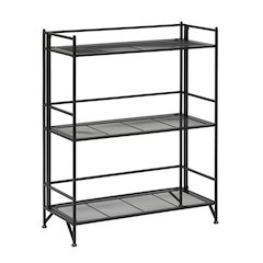 Xtra Storage 3 Tier Wide Folding Metal Mesh Shelf