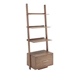 American Heritage Ladder Bookcase with File Drawer