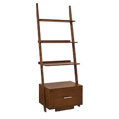 American Heritage Ladder Bookcase with File Drawer