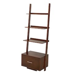 American Heritage Ladder Bookcase with File Drawer