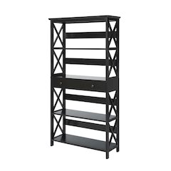 Wooden 5-Tier Bookcase with Drawer for versatile storage and organization