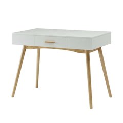 Rubberwood Desk With Bamboo Handle And Piano Finish For Modern Office Spaces