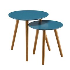 End Table with Wooden Finish, Sturdy Surface, and Modern Style