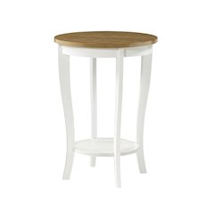 Round End Table in Contemporary Finish with Sturdy Surface for Living Room