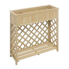 Planters & Potts Raised Patio Planter with Shelf
