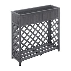 Planters & Potts Raised Patio Planter with Shelf