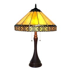 ELEANOR Tiffany-style 2 Light Mission Table Lamp 16" Shade