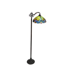 LIAISON Tiffany-style 1 Light Victorian Reading Floor Lamp 13" Shade