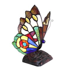 KACY 7 Tiffany-style 1 Light Butterfly Accent Table Lamp 9" Tall